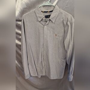 Ralph Lauren Polo Solid Blue Oxford Shirt Size L